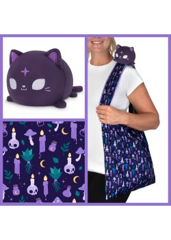 Witchy Cat Plushie Tote Bag - TeeTurtle